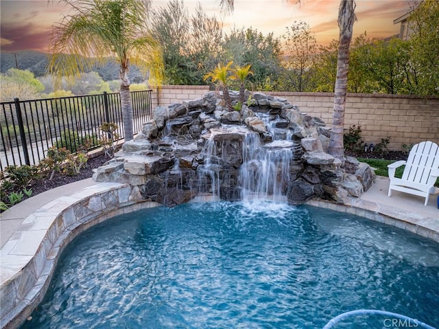 22514 Brightwood Pl, Saugus, CA 91350 - view of pool at dusk