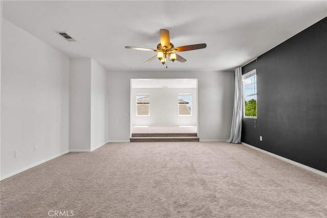 22514 Brightwood Pl, Saugus, CA 91350 - spare room featuring ceiling fan and carpet floors