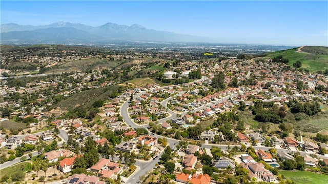24288 Highcrest Dr, Diamond Bar, CA 91765 - birds eye view of property with a residential view and a mountain view