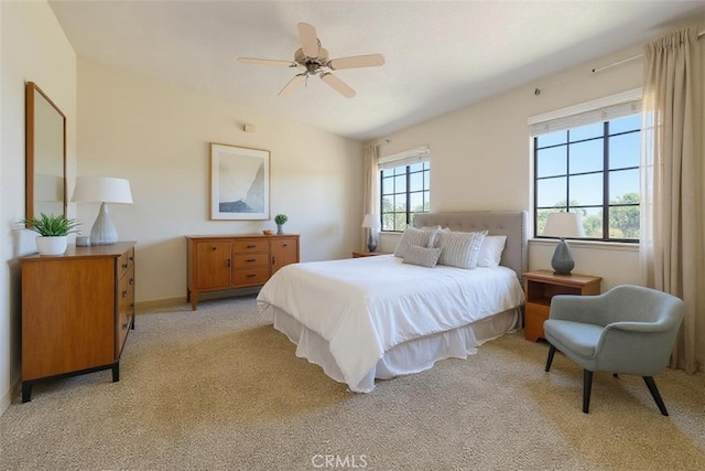 46375 Ryway Pl Unit 2, Palm Desert, CA 92260 - bedroom featuring light carpet and ceiling fan
