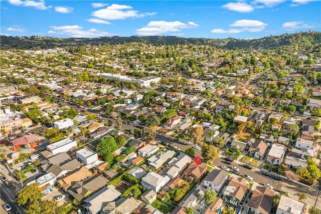aerial view featuring a residential view