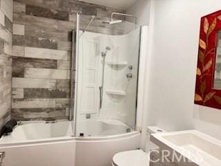 17838-17840 Los Alimos St, Granada Hills, CA 91344 - full bathroom featuring combined bath / shower with glass door and vanity