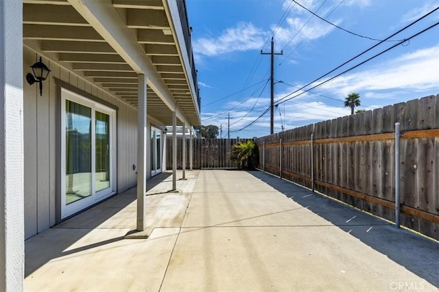 view of patio / terrace featuring a fenced backyard