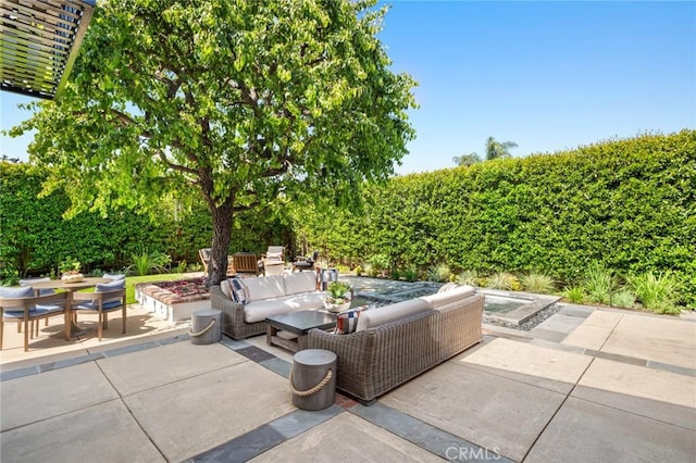 1981 Port Dunleigh Cir, Newport Beach, CA 92660 - view of patio / terrace featuring an outdoor living space and outdoor dining space