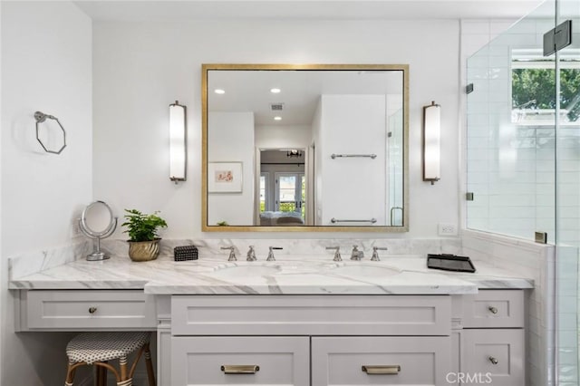 1981 Port Dunleigh Cir, Newport Beach, CA 92660 - full bath with recessed lighting, visible vents, and vanity