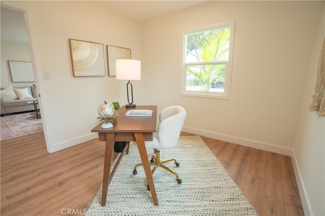 6022 Camerino, Lakewood, CA 90713 - office area with baseboards and light wood-type flooring