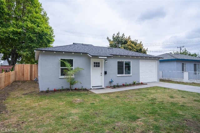 6022 Camerino, Lakewood, CA 90713 - view of front of home with concrete driveway, stucco siding, and a shingled roof
