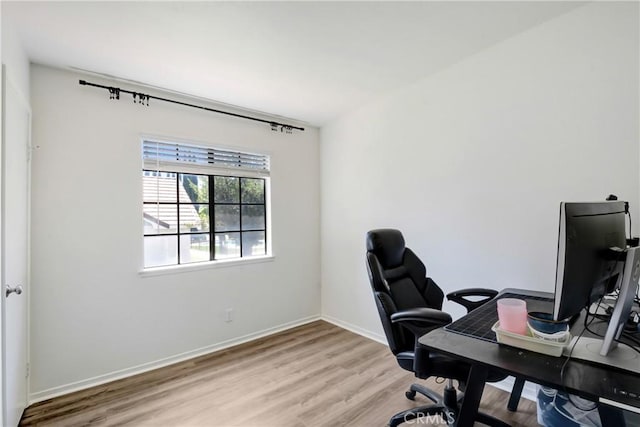 28 Dearborn Cir, Redlands, CA 92374 - home office with light wood-type flooring and baseboards