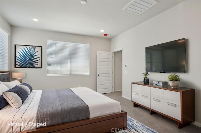 2070 Zest St, Redlands, CA 92374 - bedroom featuring light carpet, baseboards, and recessed lighting