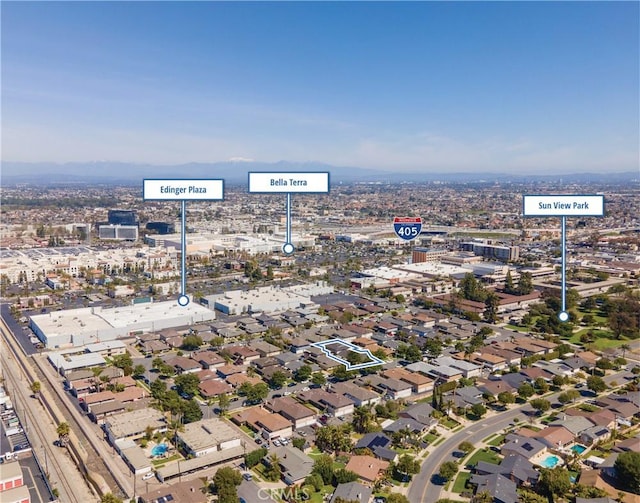 drone / aerial view featuring a view of city