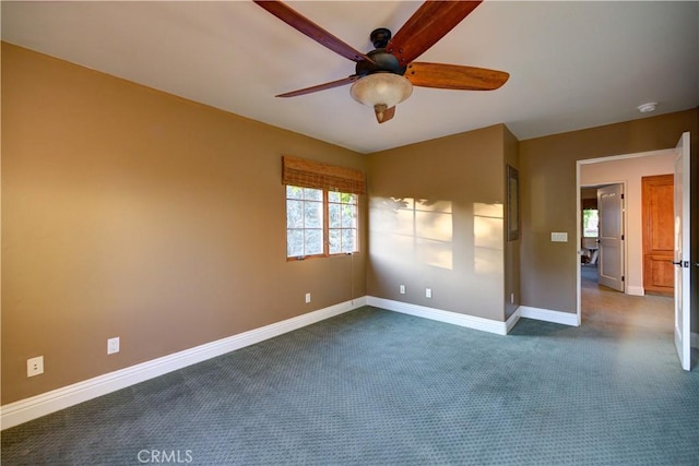 806 Vista Cerro Dr, Paso Robles, CA 93446 - unfurnished bedroom with dark colored carpet, a ceiling fan, and baseboards