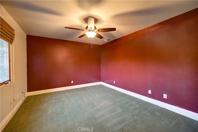 806 Vista Cerro Dr, Paso Robles, CA 93446 - unfurnished room featuring baseboards, a ceiling fan, carpet flooring, and visible vents