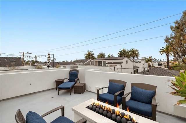 429 Marigold Ave, Corona Del Mar, CA 92625 - view of patio featuring an outdoor fire pit