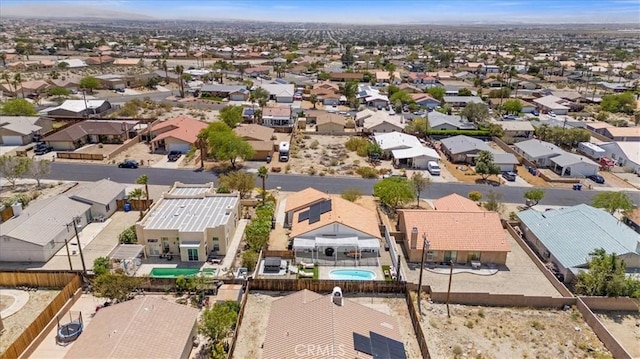 drone / aerial view with a residential view