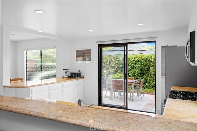 doorway with recessed lighting