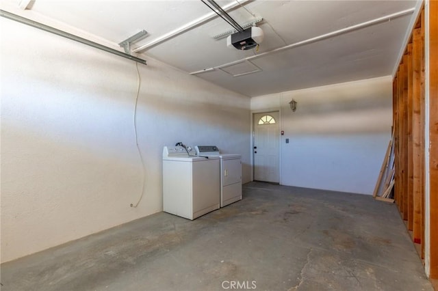 28590 Middlebury Way, Menifee, CA 92586 - garage featuring independent washer and dryer and a garage door opener