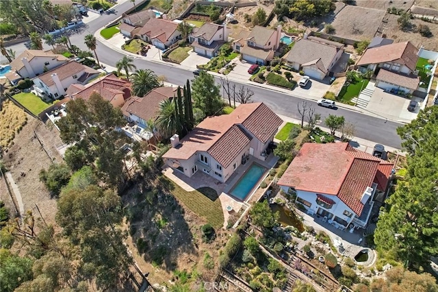 bird's eye view with a residential view