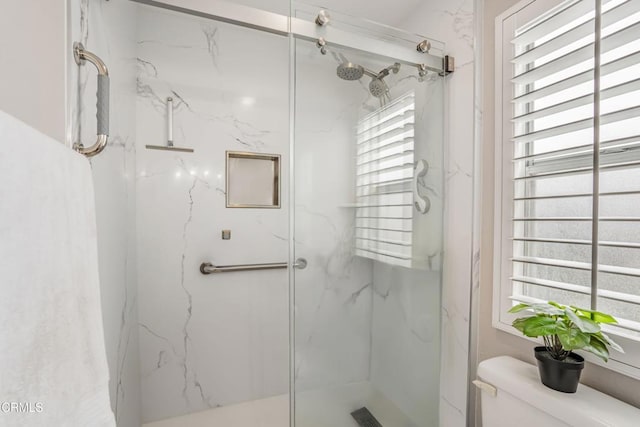 2752 Lemon Dr, Simi Valley, CA 93063 - bathroom with a marble finish shower and healthy amount of natural light
