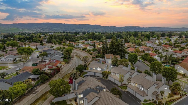2752 Lemon Dr, Simi Valley, CA 93063 - aerial view at dusk of a mountain view and a residential view