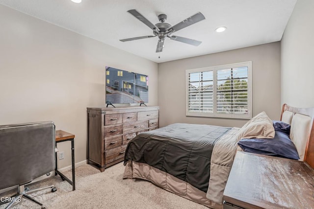 2752 Lemon Dr, Simi Valley, CA 93063 - bedroom featuring carpet flooring, recessed lighting, and a ceiling fan