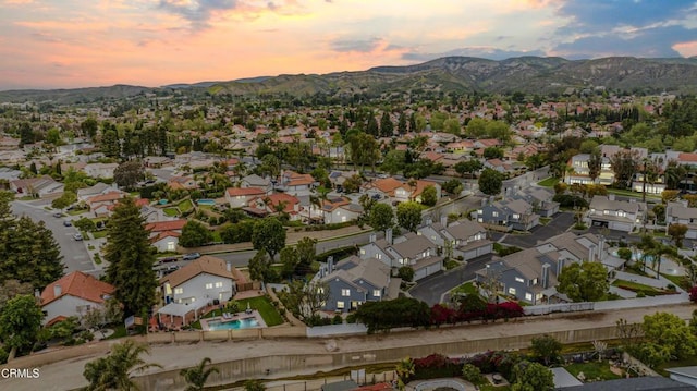 2752 Lemon Dr, Simi Valley, CA 93063 - aerial view at dusk of a mountain view and a residential view