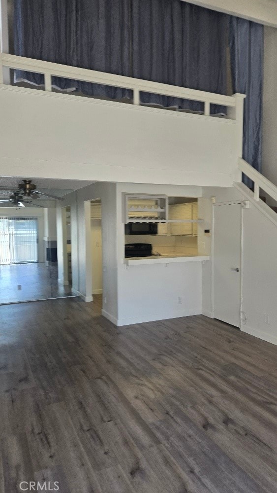13104 Glen Ct Unit 46, Chino Hills, CA 91709 - unfurnished living room featuring a ceiling fan and wood finished floors
