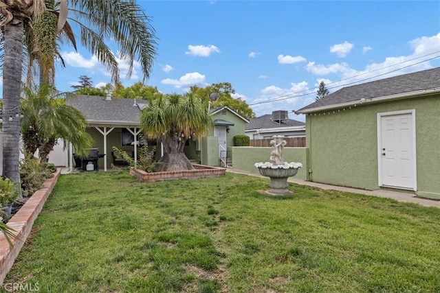 3432 N Arrowhead Ave, San Bernardino, CA 92405 - rear view of property featuring stucco siding and a shingled roof