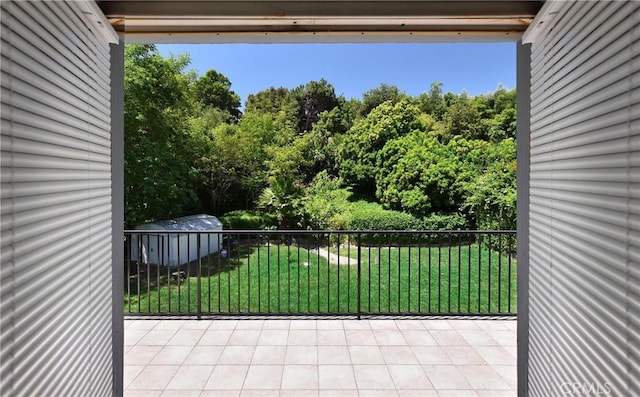 balcony with a patio