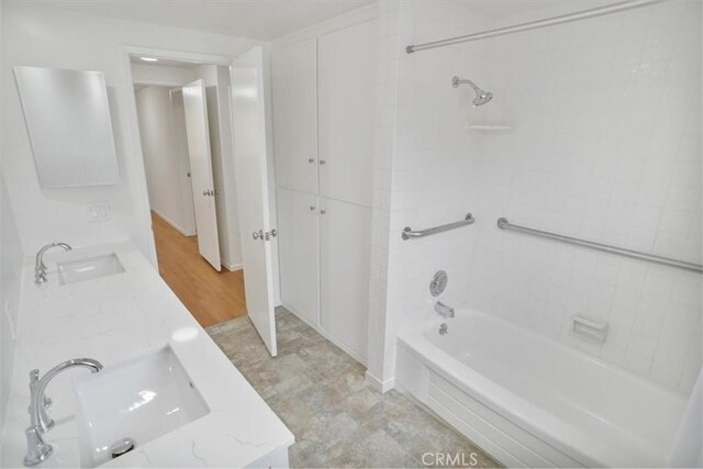 6833 Sultana Ave, San Gabriel, CA 91775 - full bathroom featuring bathing tub / shower combination and double vanity