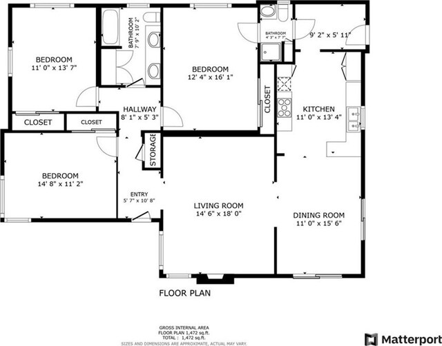 6833 Sultana Ave, San Gabriel, CA 91775 - view of floor plan / room layout