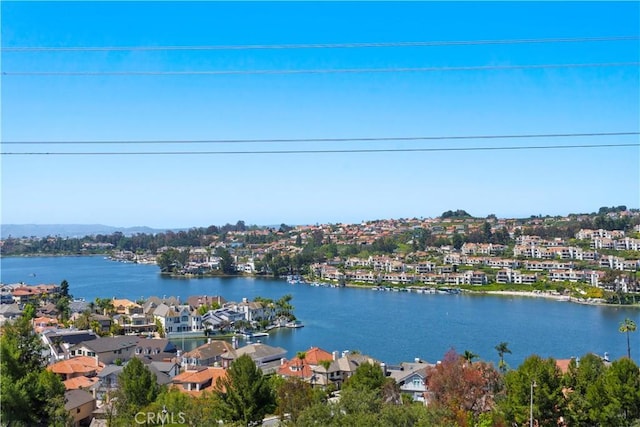 water view featuring a residential view