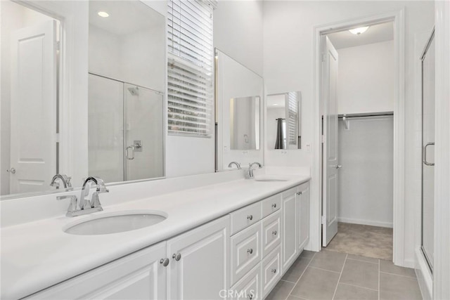 676 E Desert Willow Rd, Azusa, CA 91702 - full bath with double vanity, a shower stall, and a sink