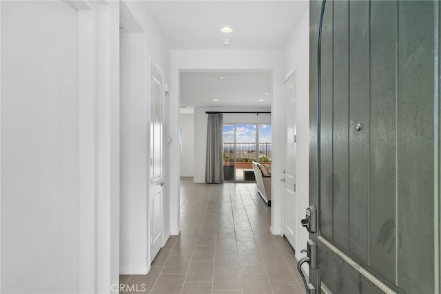 676 E Desert Willow Rd, Azusa, CA 91702 - hall featuring tile patterned flooring and recessed lighting
