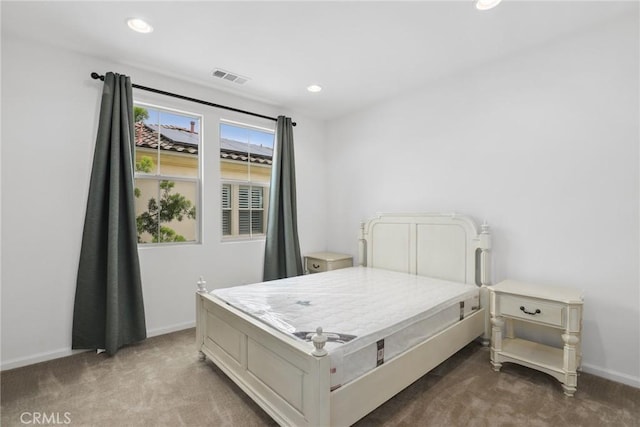 676 E Desert Willow Rd, Azusa, CA 91702 - bedroom with baseboards, visible vents, recessed lighting, and carpet flooring