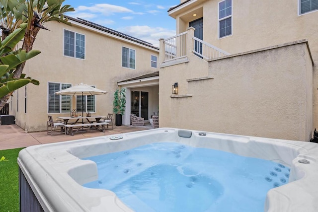 17236 Eagle Canyon Way, San Diego, CA 92127 - view of swimming pool with a hot tub and a patio area