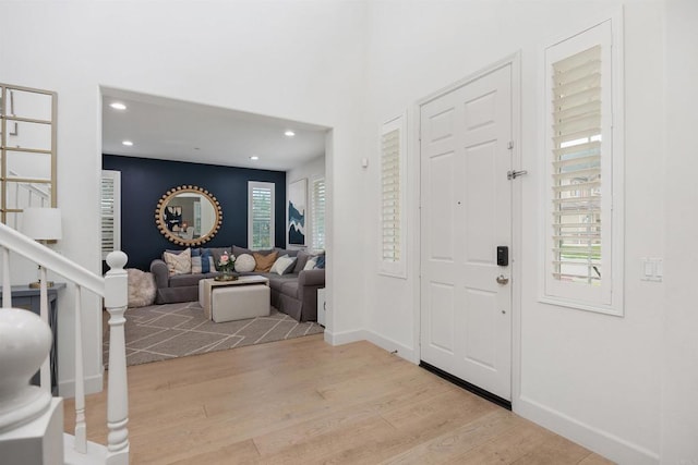 17236 Eagle Canyon Way, San Diego, CA 92127 - entrance foyer with wood finished floors, recessed lighting, and baseboards