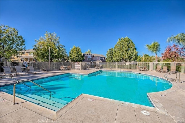 23015 Edenton Pl, Valencia, CA 91354 - pool featuring a patio and fence