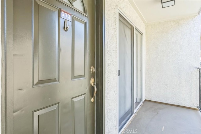 view of exterior entry