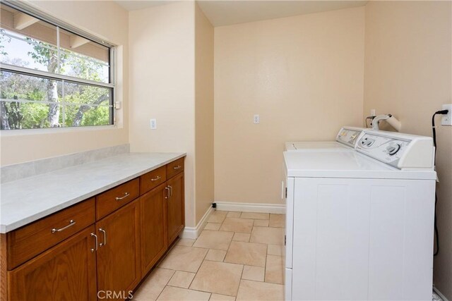 3192 Lytle Creek Rd, Lytle Creek, CA 92358 - laundry room featuring washer and dryer, cabinet space, and baseboards