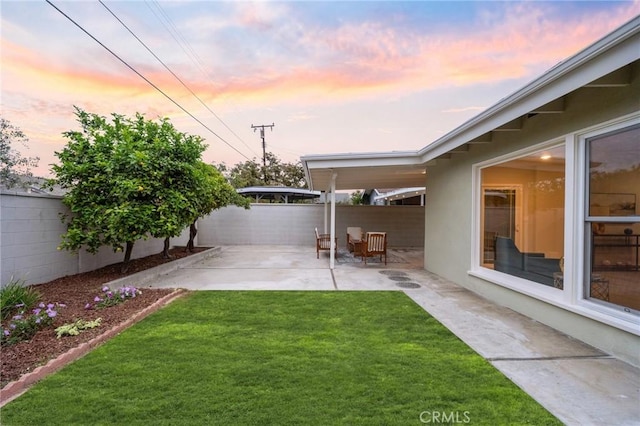 347 E Barkley Ave, Orange, CA 92867 - view of yard with a fenced backyard and a patio