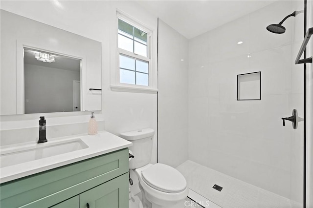 347 E Barkley Ave, Orange, CA 92867 - full bathroom featuring tiled shower, vanity, and toilet