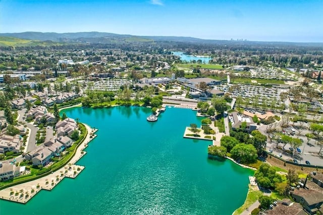 86 Sandpiper Unit 17, Irvine, CA 92604 - drone / aerial view with a water and mountain view