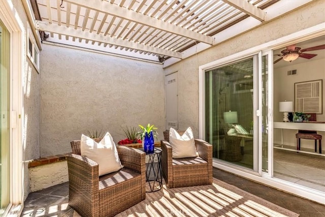86 Sandpiper Unit 17, Irvine, CA 92604 - view of patio featuring a pergola and visible vents
