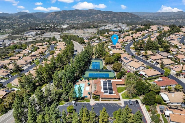 2487 Columbine Dr, Alpine, CA 91901 - aerial view of property and surrounding area with a mountainous background and nearby suburban area