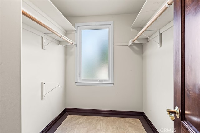 view of walk in closet