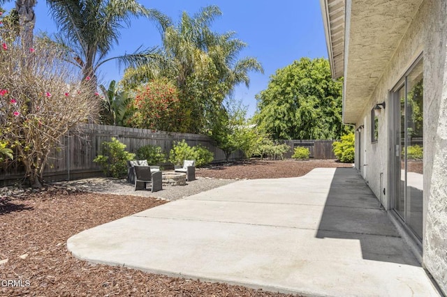 view of patio / terrace featuring a fenced backyard