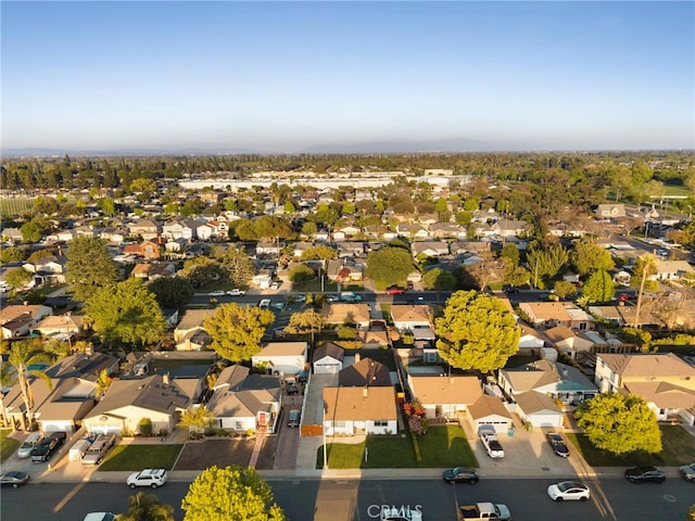 bird's eye view with a residential view