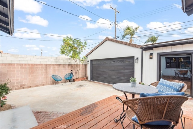 2430 Van Wick St, Inglewood, CA 90303 - wooden terrace with fence and outdoor dining area