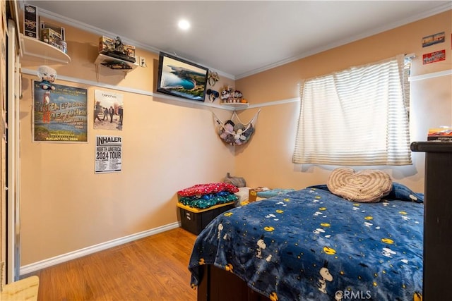 1843 Cerritos Ave, Long Beach, CA 90806 - bedroom with wood finished floors, ornamental molding, and baseboards