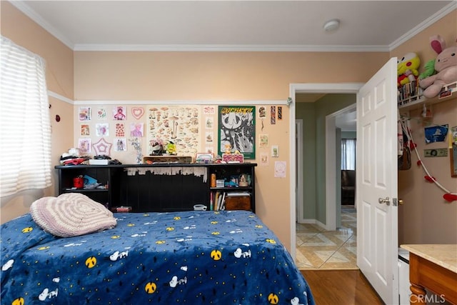 1843 Cerritos Ave, Long Beach, CA 90806 - bedroom featuring multiple windows, crown molding, and wood finished floors